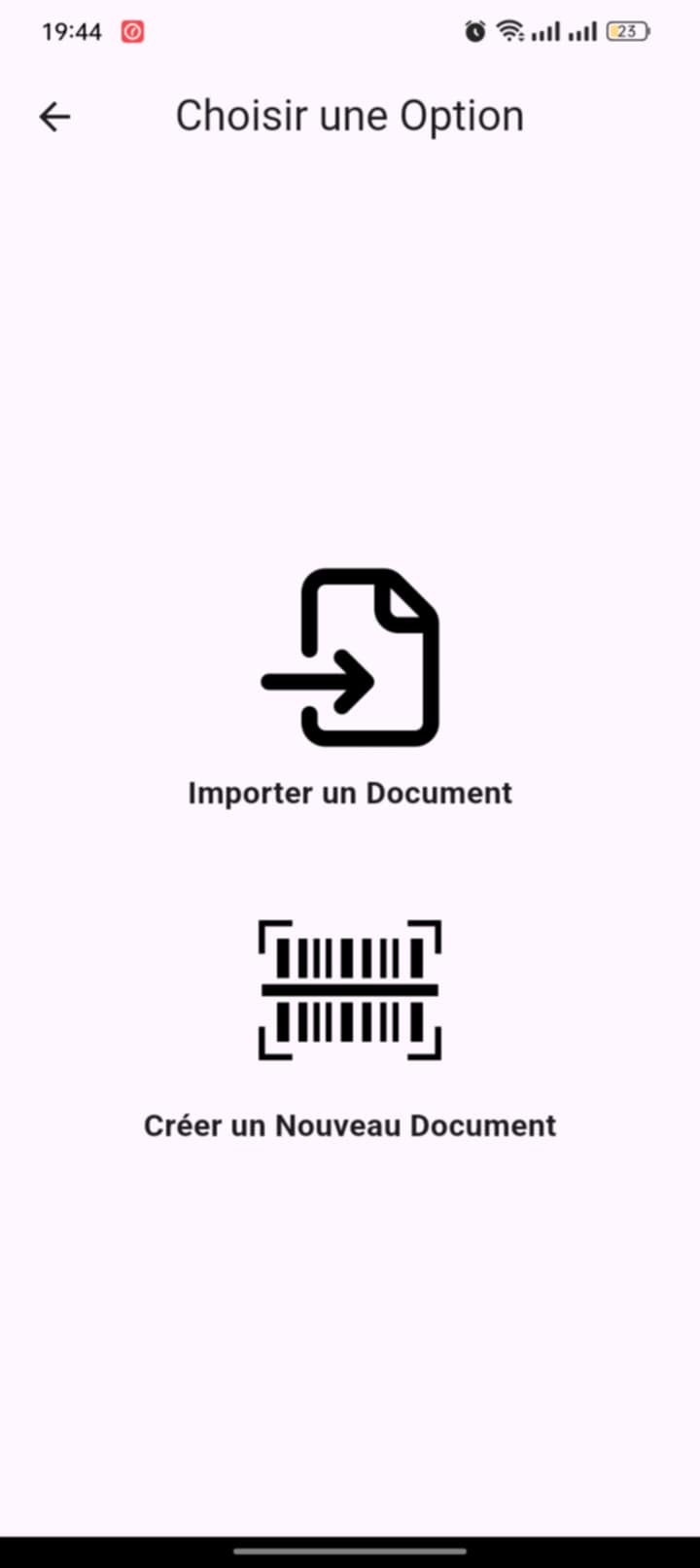 Choisir une option WonderTech-Scanner